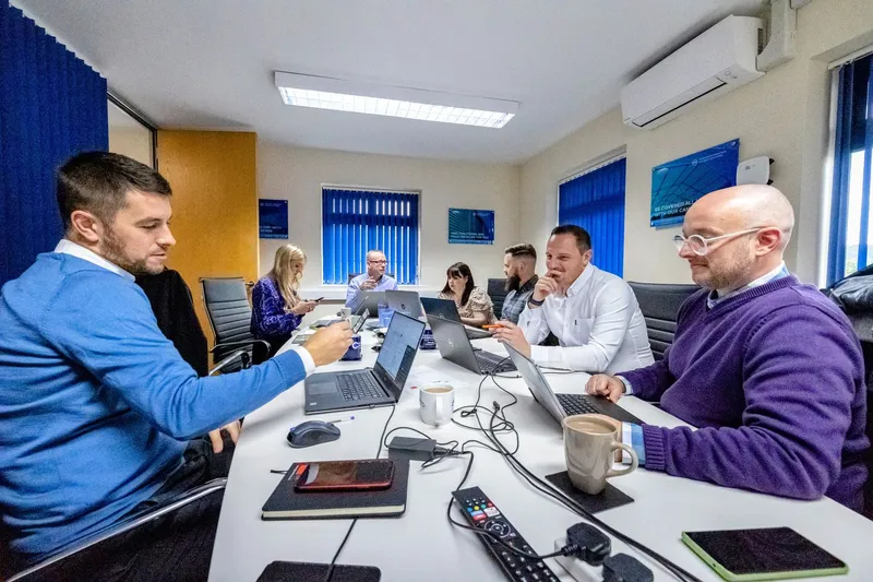 Martin Broadhurst working through an automation build with a client team